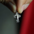 Sterling Silver Orthodox Cross Pendant 1.5cm, 0.61 g Detailed Eastern Crucifix, Christian Gift, Orthodox necklace, Orthodox pendant