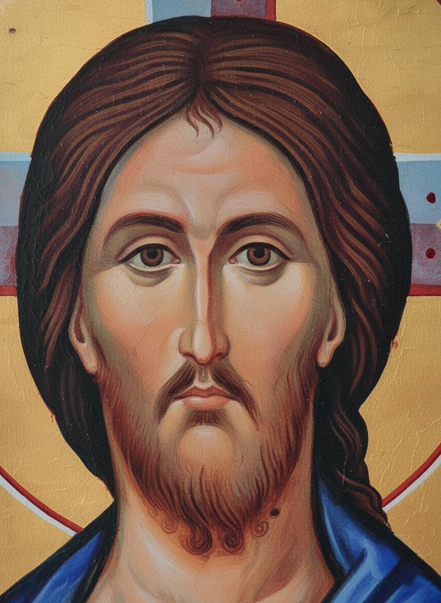 Orthodox Orthodox Wedding Icon Pair Mother of God & Christ Icons, Wooden Board
