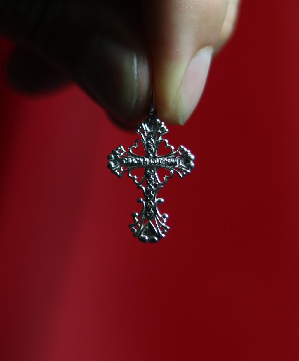 Sterling Silver Orthodox Cross Pendant 2.5 cm, 1.28g Detailed Eastern Crucifix, Christian Gift, Orthodox necklace, Orthodox pendant