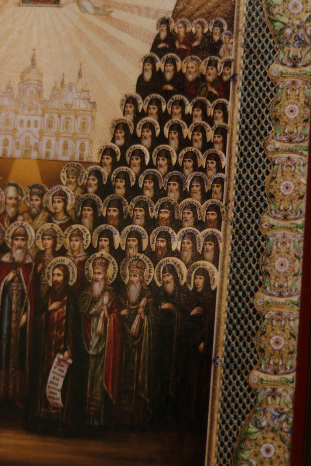 Caves Fathers Icon Pechersk Saints Wooden Icon Orthodox