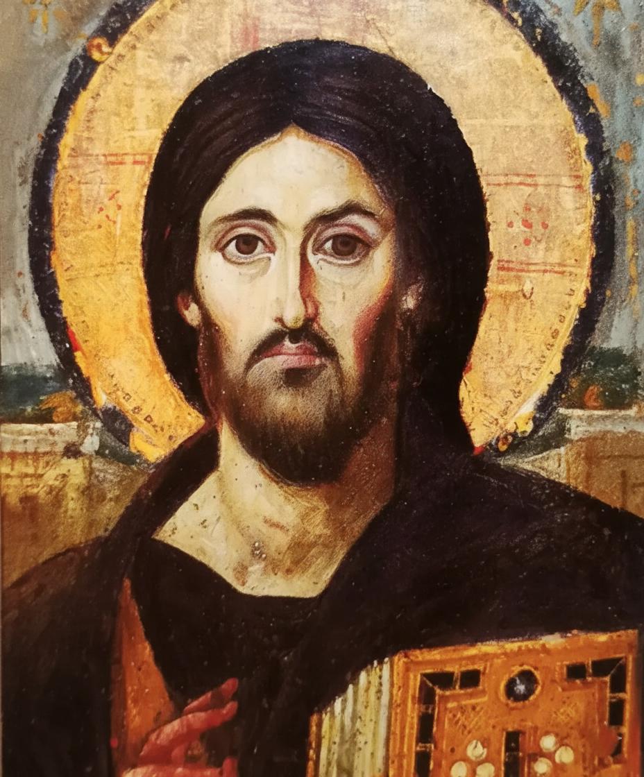 Wood Icon 3.1×5.5 in, Christ Pantocrator Icon, Orthodox Icon, Christian Decor.