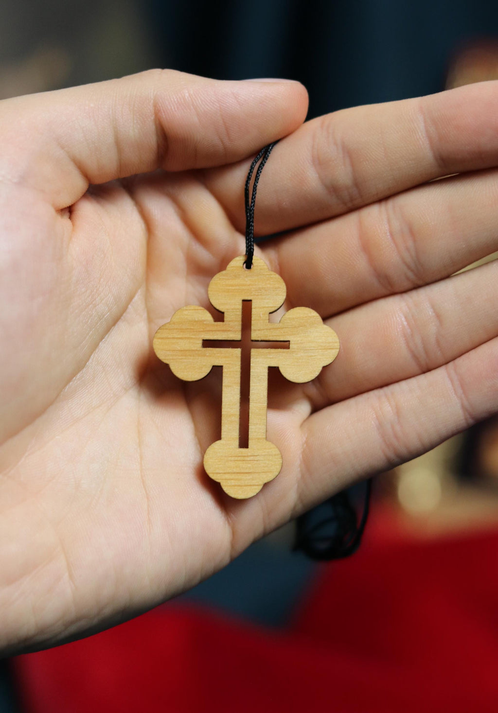 Handmade wooden Orthodox cross, Wooden cross, Orthodox pendant, Christian cross, Jesus crucifix, Wlessed cross, Orthodox necklace
