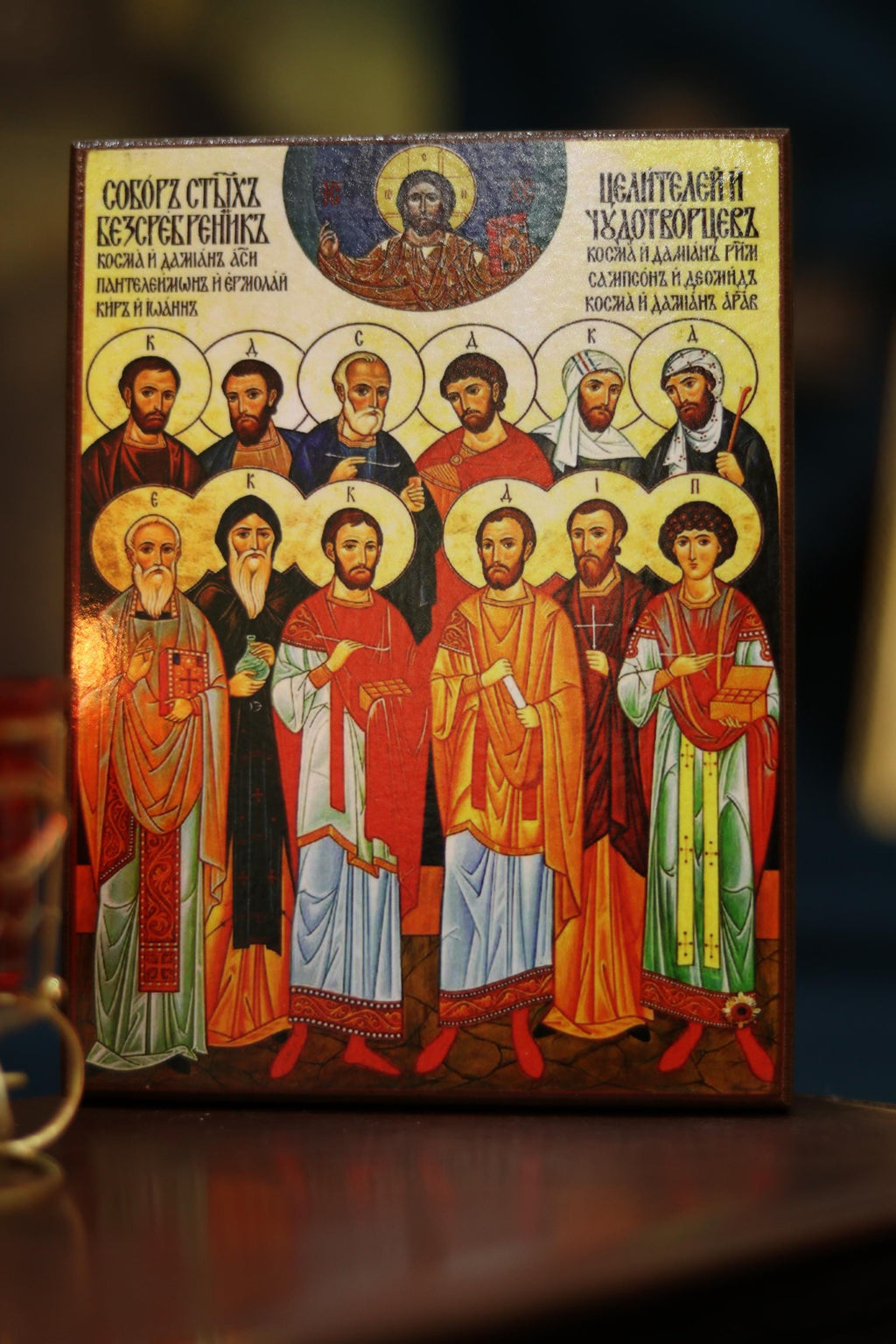 12 Holy Healers Icon Wooden Icon Orthodox Icon Religious Art