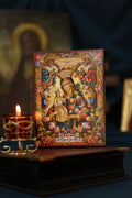 Unfading Flower Mother of God Icon Wooden Icon Orthodox