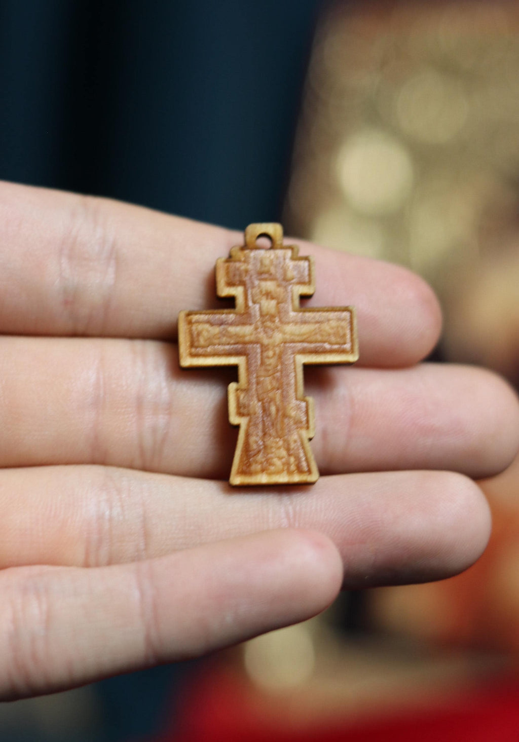Wooden Orthodox cross, Wooden cross, Orthodox pendant, Christian cross, Jesus crucifix, Wlessed cross, Orthodox necklace, Eastern Orthodox