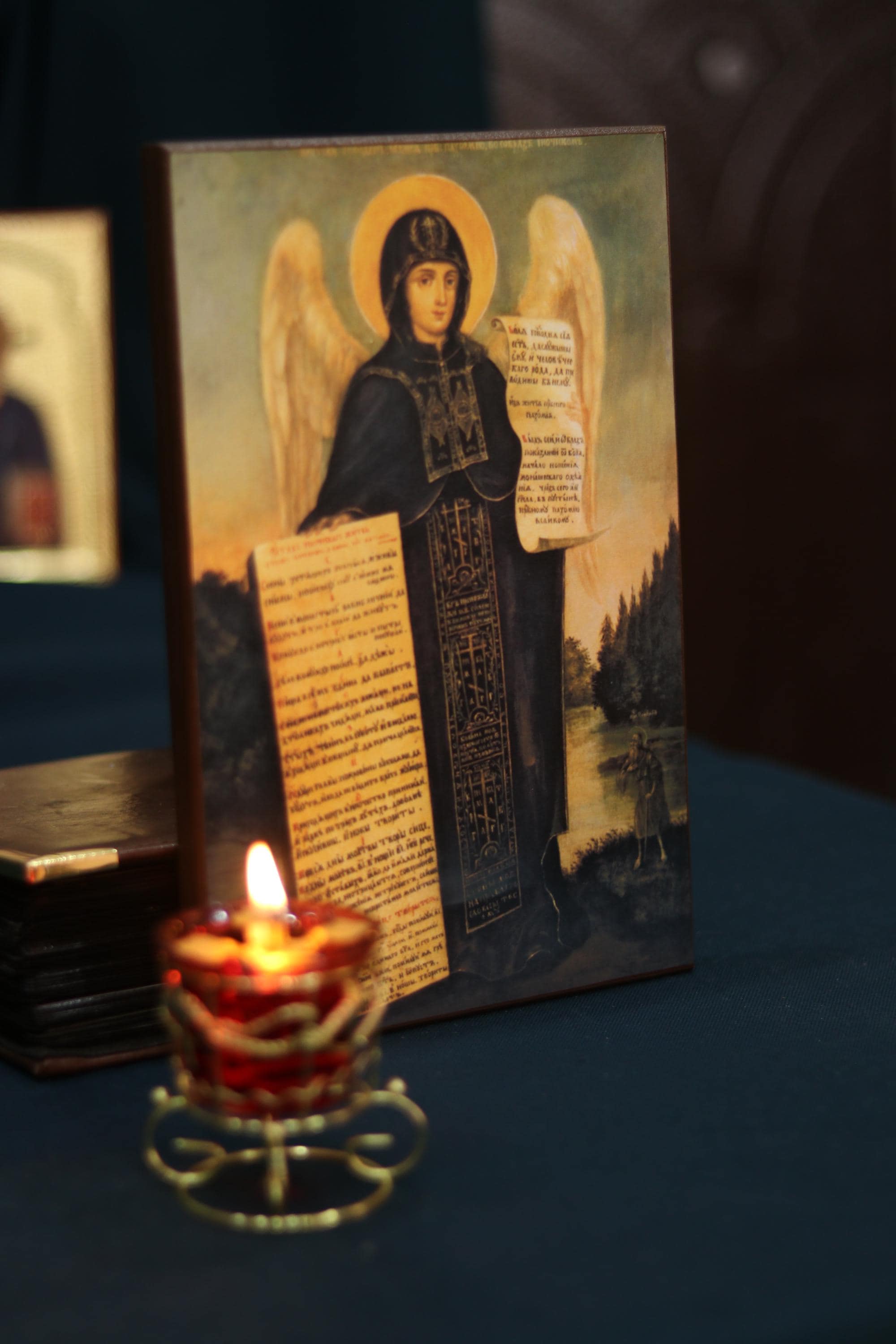 Monastic Guardian Angel Orthodox Prayer Wooden Icon