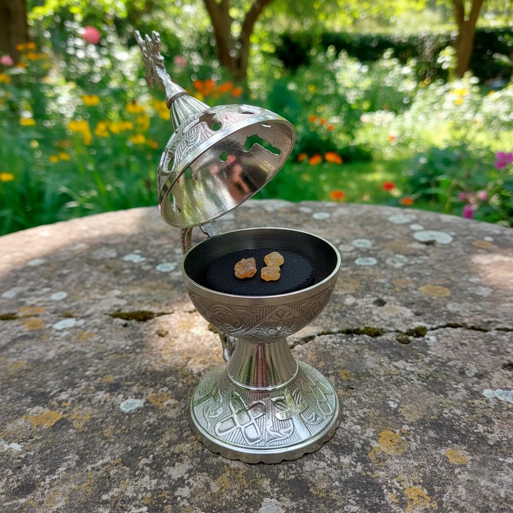 Orthodox Incense Set with Burner | 3 Types of Natural Frankincense (50g) + 6 Charcoal Tablets | Religious Gift