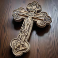 Orthodox Wooden Crucifix, Handcrafted Oak Wood Cross