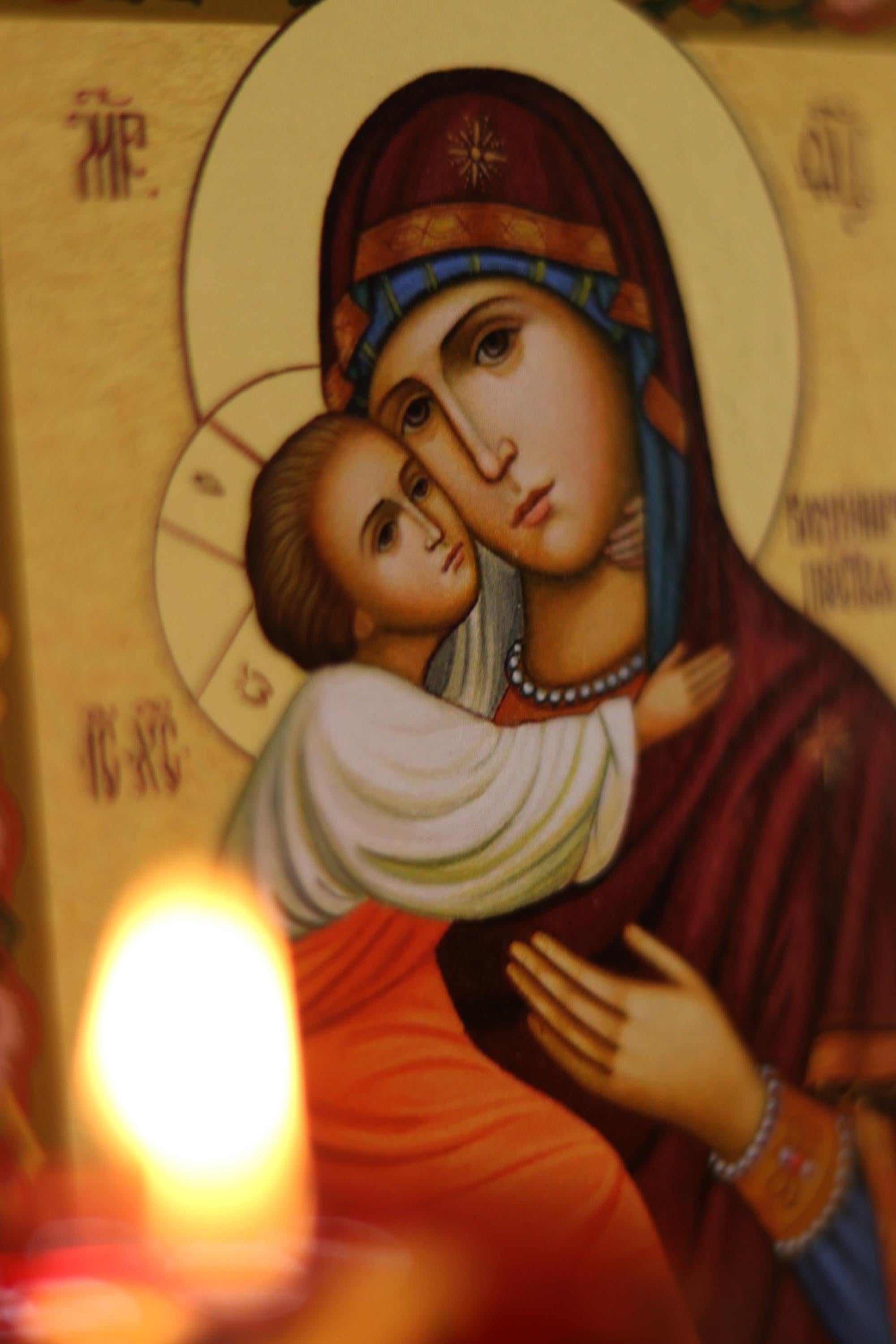 Volodymyr Mother of God Icon Wooden Icon Orthodox Icon Art