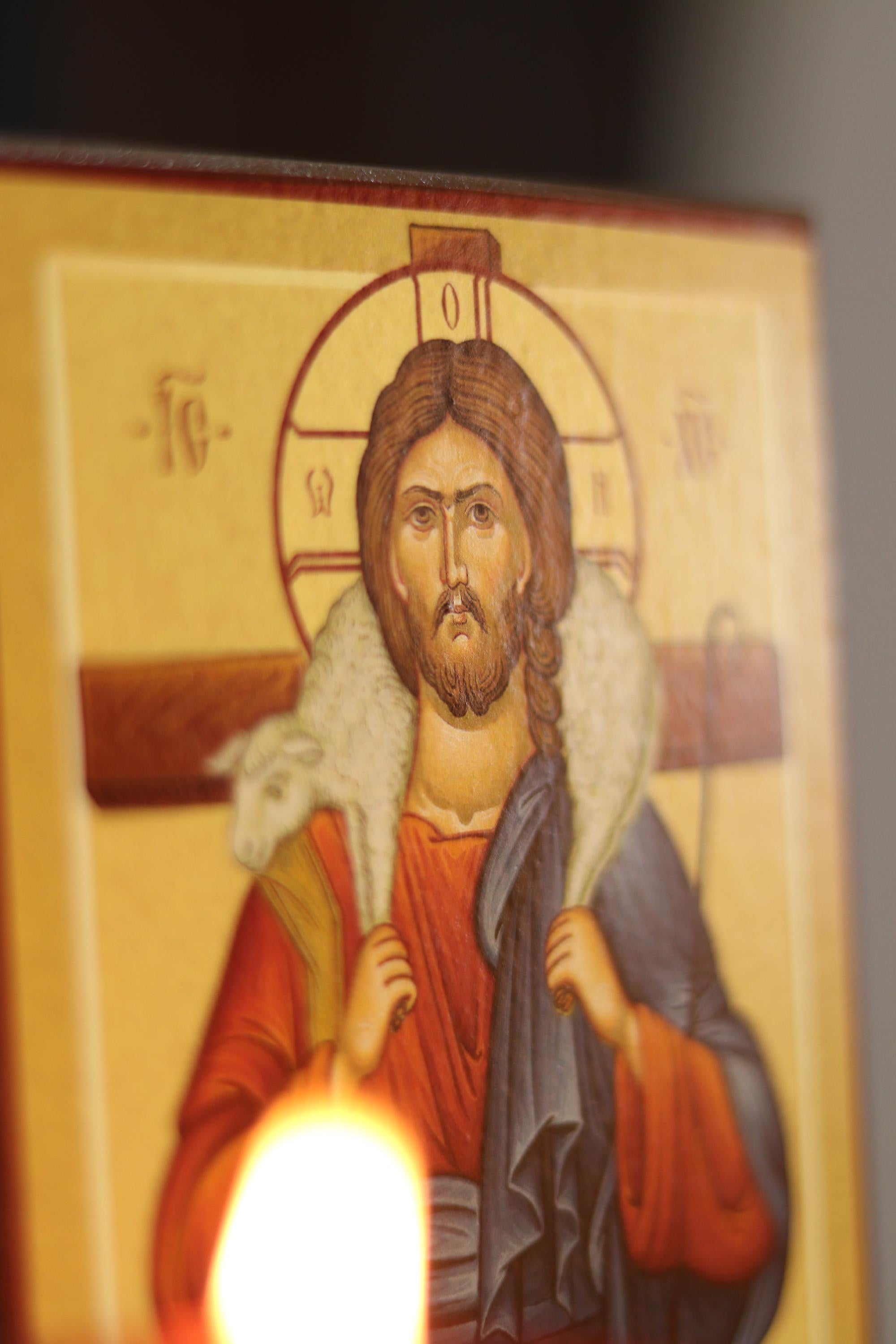 Jesus Christ Icon Wooden Icon 200g, Orthodox Religious Decor