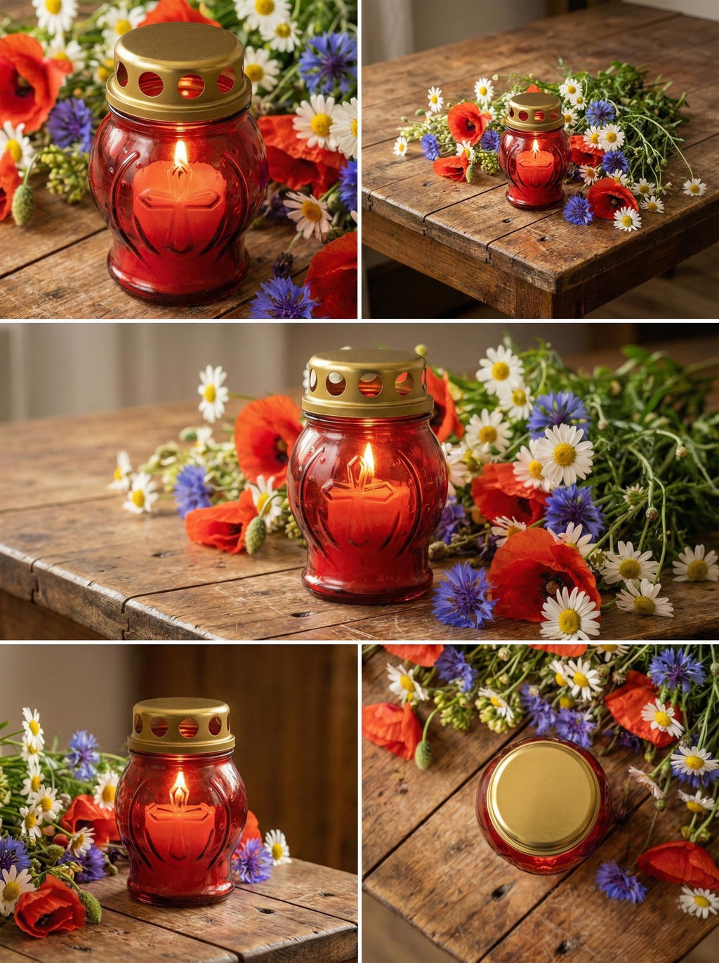 Glass Vigil Lamp 8h, Red Candle Lamp, Orthodox Lampada, Memorial Candle, Church Candle Holder