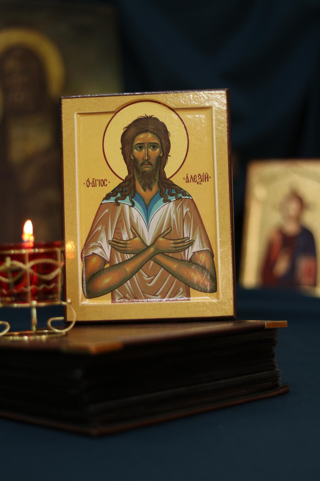 Saint Alexius Icon, Orthodox Wood Icon Christian Decor
