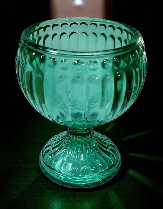Green Glass Icon Lamp 2.55x3.93 in, Oil Lamp, Retro Lamp, Hanging Oil Lamp, Oil Candle, Vintage Oil Lamp, Orthodox Christian