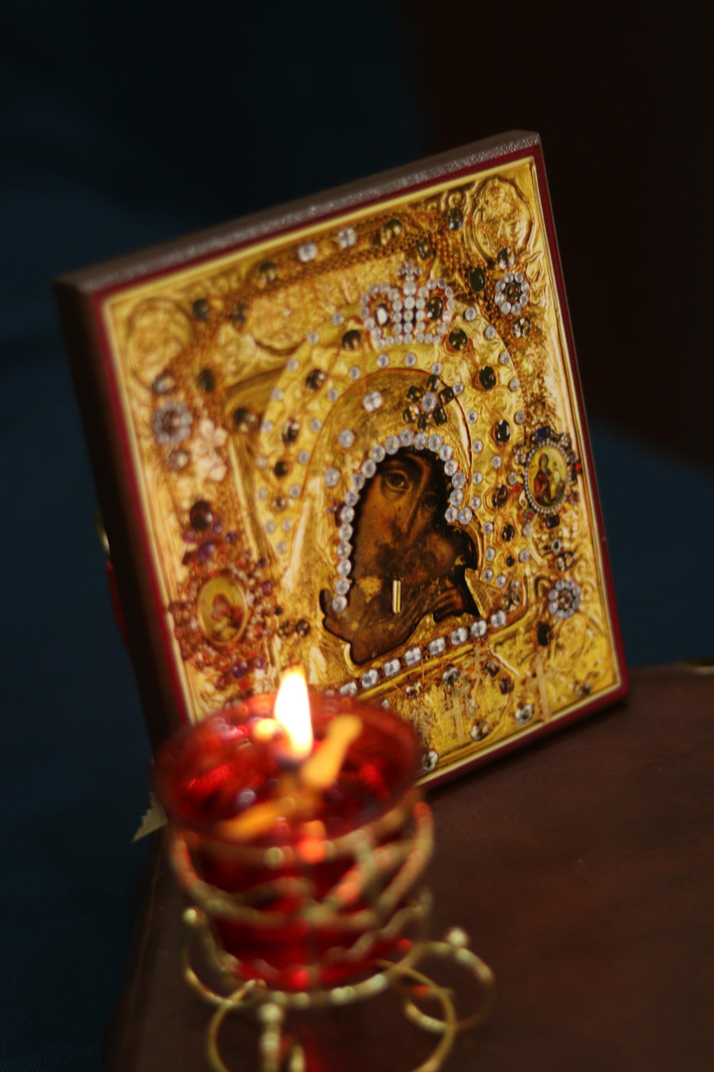 Orthodox Kasperovska Mother of God Icon Wooden Icon , Virgin Mary