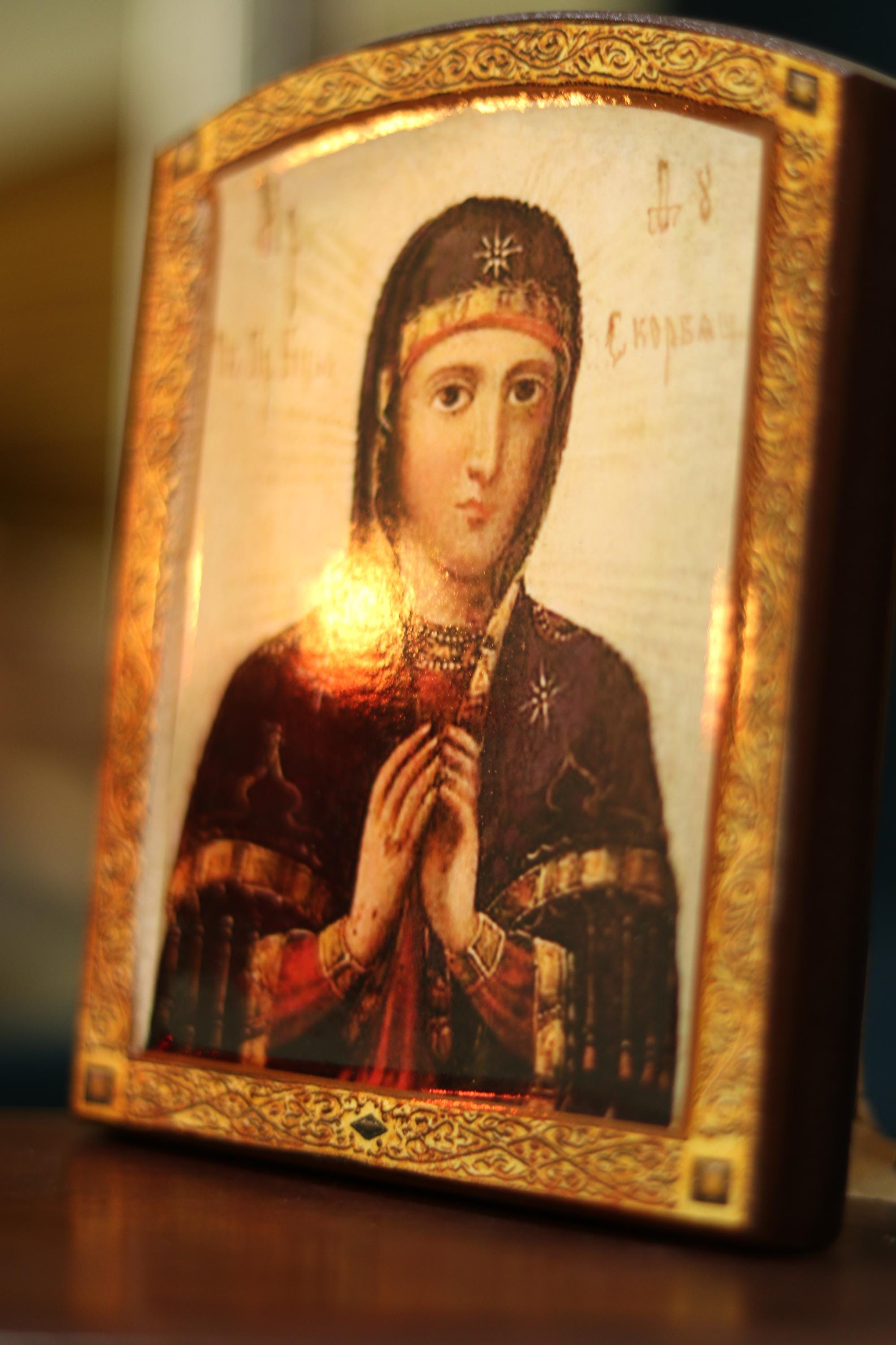 Wooden Orthodox Icon 6.3x4.7 in Our Lady of Sorrows, Virgin Mary, Mother of God