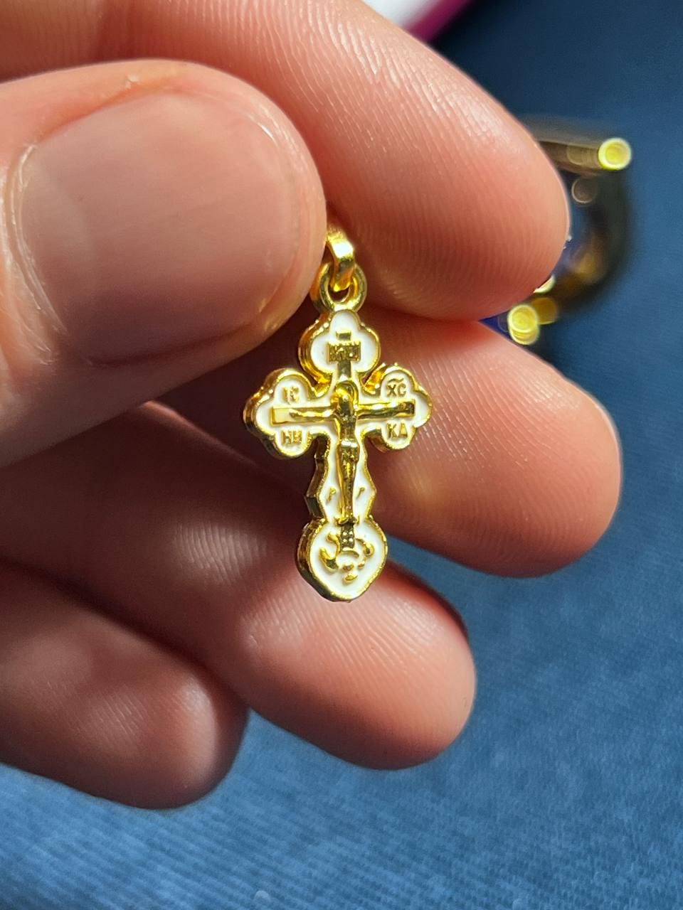Orthodox Cross Necklace, Jesus cross pendant with Jesus Christ, Christian Cross Pendant, Crucifix necklace.
