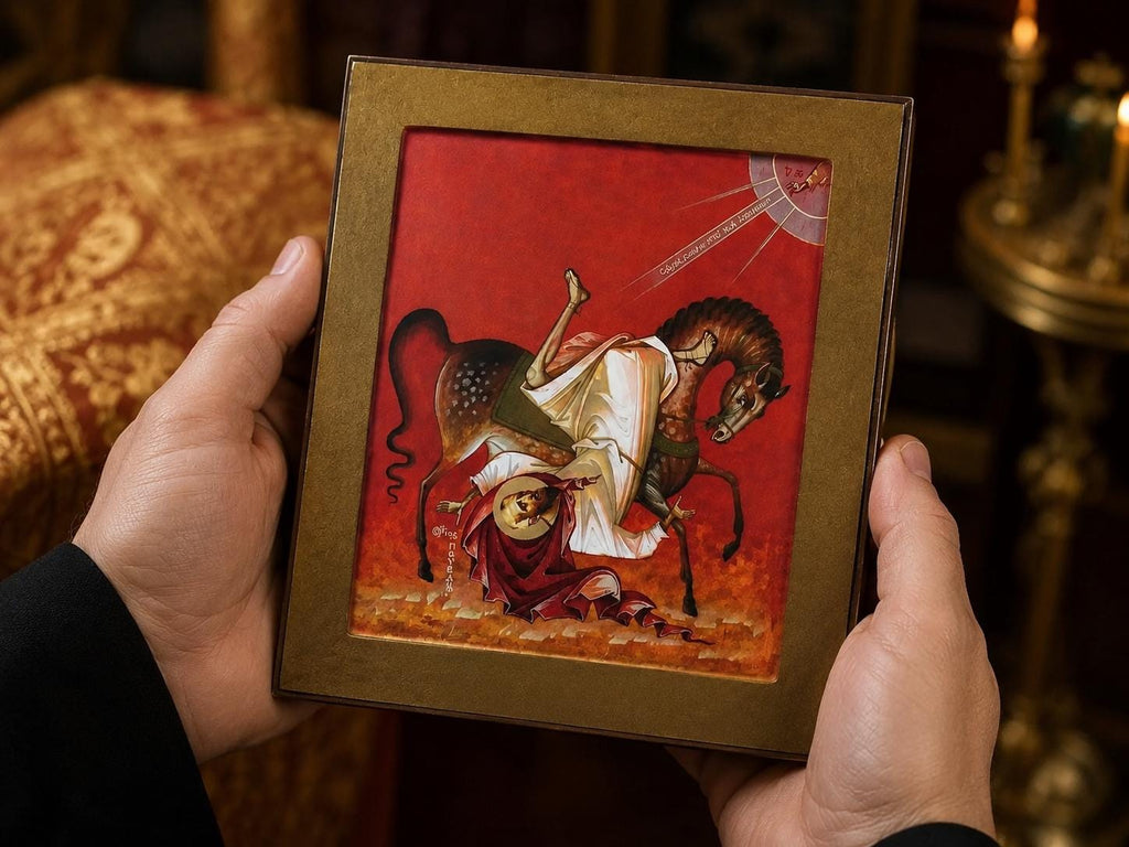 Saint Paul Damascus Icon Wooden Icon Orthodox Travel Art