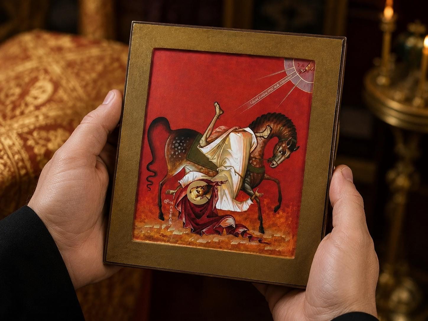 Saint Paul Damascus Icon Wooden Icon Orthodox Travel Art