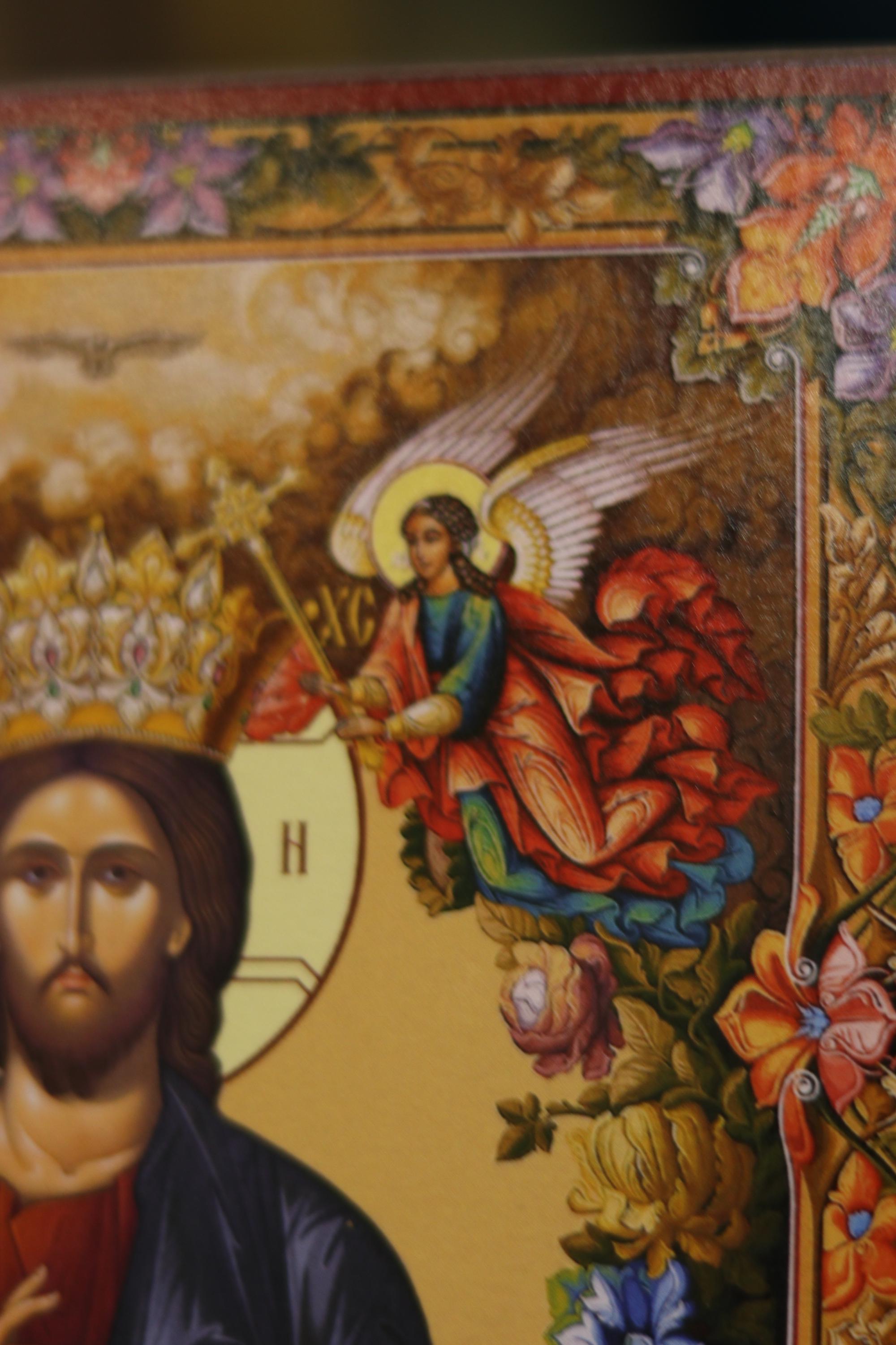 Jesus Christ Pantocrator Wooden Icon Orthodox Religious Art