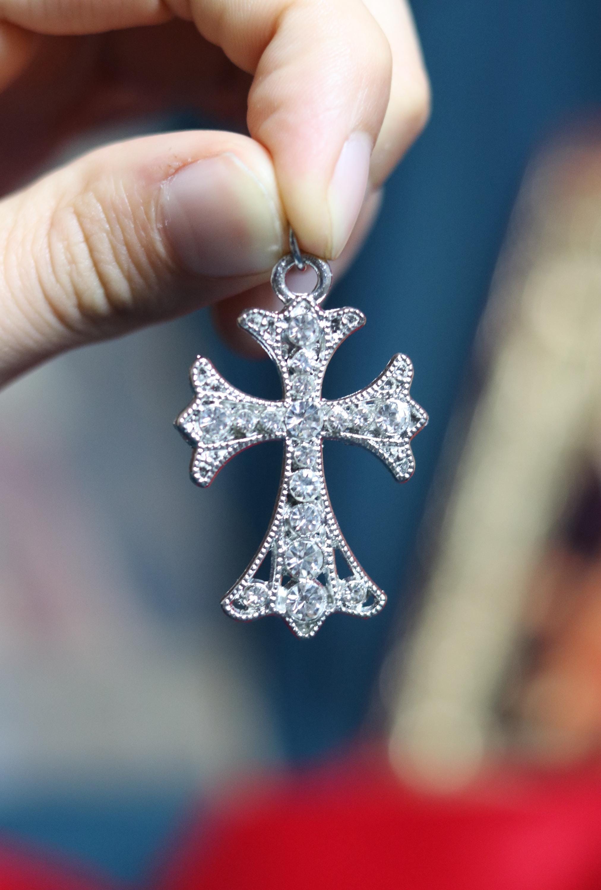 Orthodox Cross Necklace, Jesus cross pendant with Jesus Christ, Christian Cross Pendant, Crucifix necklace, Orthodox pendant