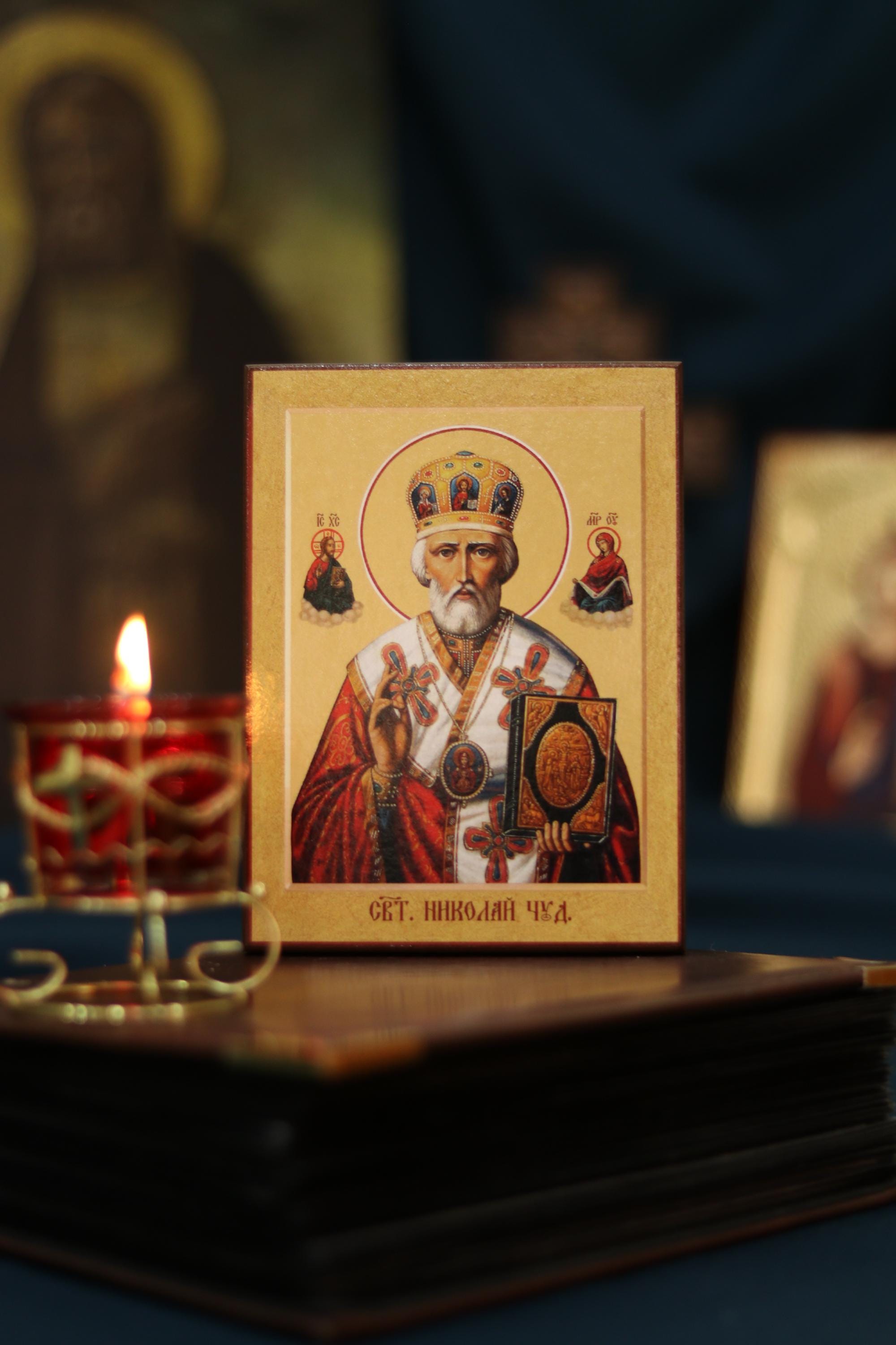Orthodox Icon St Nicholas Wooden Icon Wooden Icon