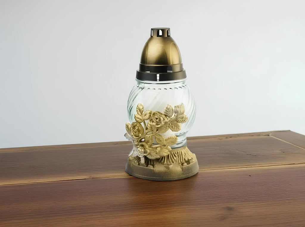 Memorial Candle 24h, 200g, Glass Grave Lantern, Cemetery Candle, Prayer Candle, Memorial Lantern, Grave Decoration, Cemetery Decor