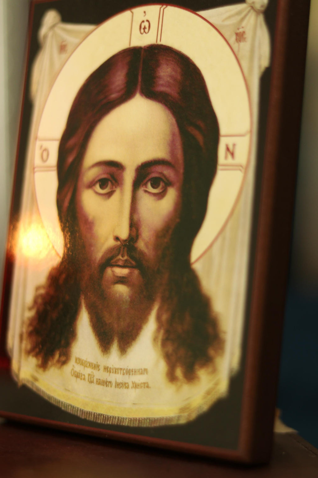 Wooden Icon Orthodox Icon , Jesus Christ Holy Face Icon, Savior Icon