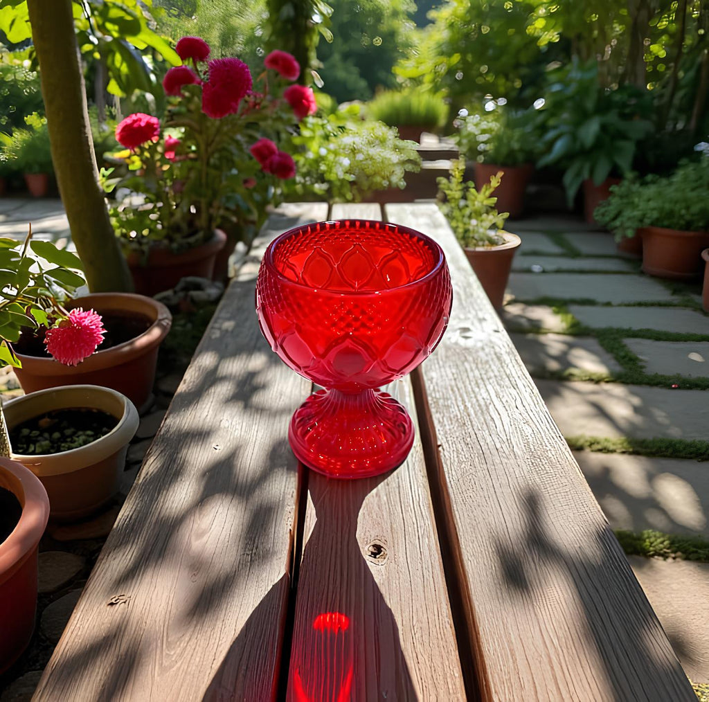 Red Glass Icon Lamp 2.55x3.93 in, Oil Lamp, Retro Lamp, Hanging Oil Lamp, Oil Candle, Vintage Oil Lamp, Orthodox Christian