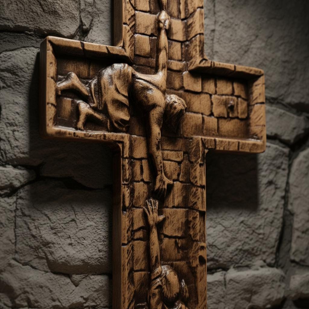 Hand Carved Ash Wood Wall Cross 11.8, Wooden Crucifix, Christian Home Decor, Orthodox Cross, Religious Gift, Jesus Cross