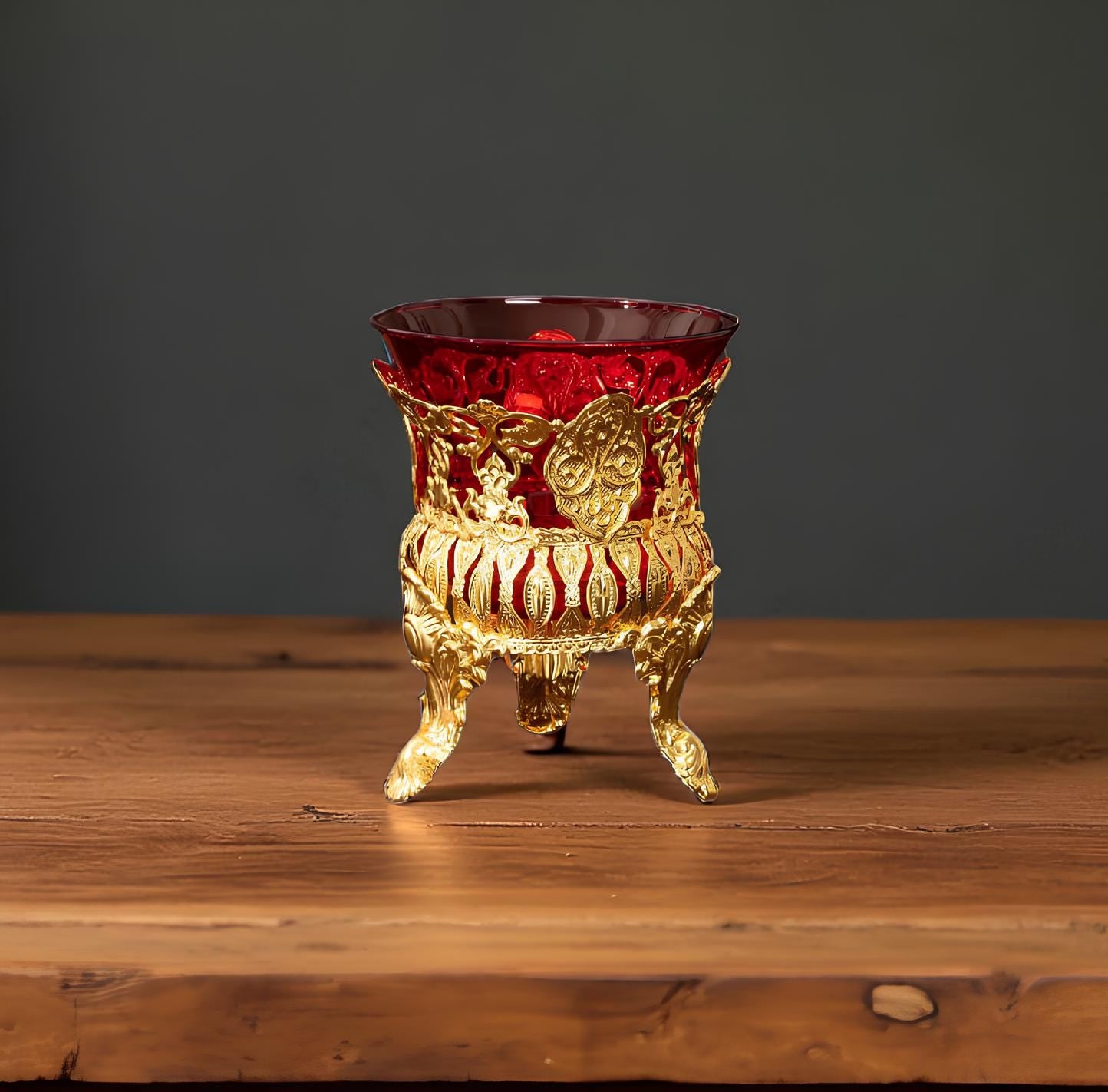 Icon Lamp Brass 5.1in x 3.9in, Oil Lamp, Retro Lamp, Oil Lamp Globes, Hanging Oil Lamp, Oil Candle, Vintage Glass Lamp, Orthodox