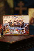 Orthodox Icon Church Ship , Wooden Religious Wooden Icon