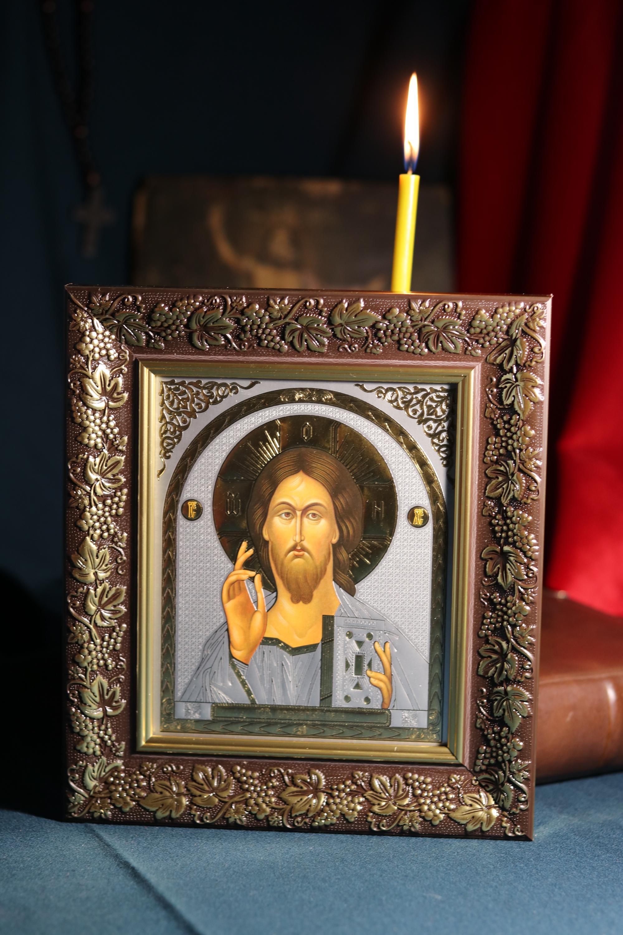 Jesus icon, Orthodox icon, Orthodox christian, Jesus painting, Jesus art, Christianity art, Godparent gift, Lord Pantocrator, Icon 21x24 cm