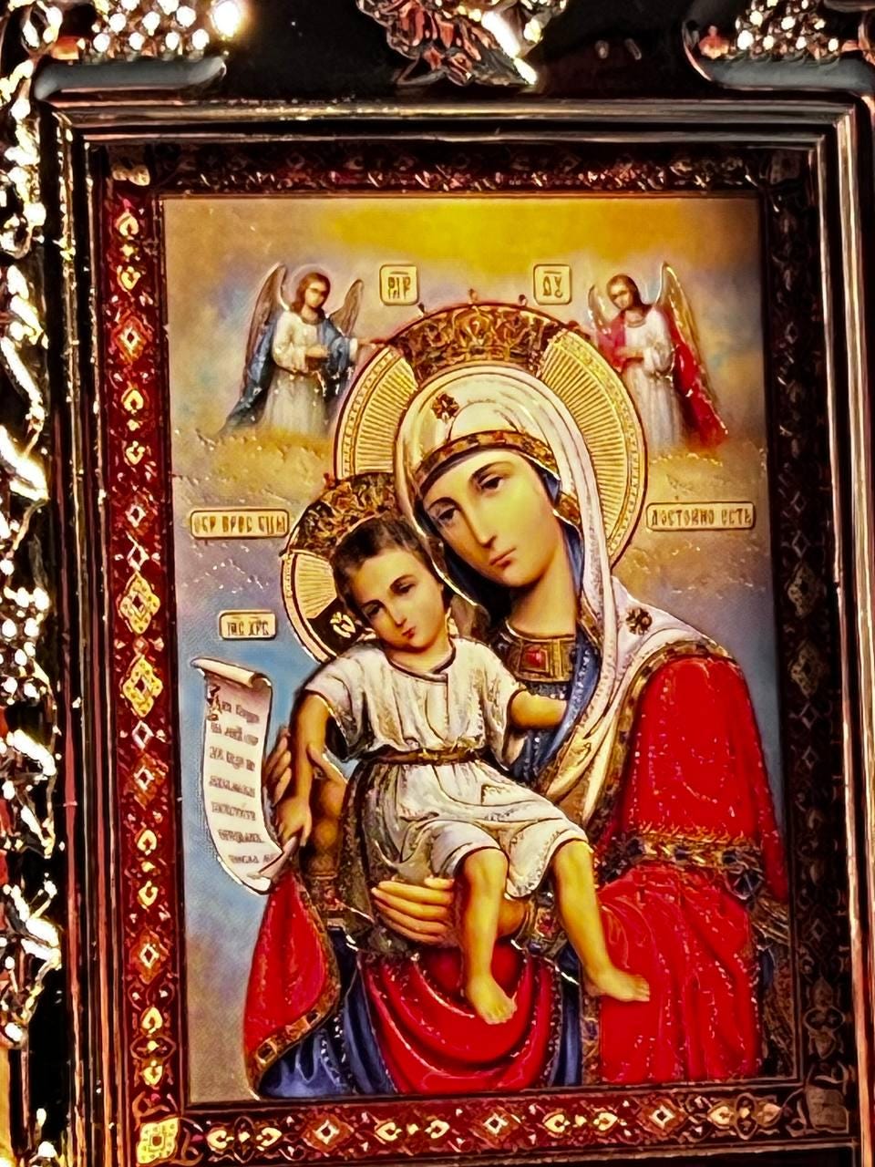 Icon of the Virgin Mary, God's mother, "It Is Truly Meet" icon, Orthodox icon, Orthodox christian, Christianity art, Icon 10x14 cm
