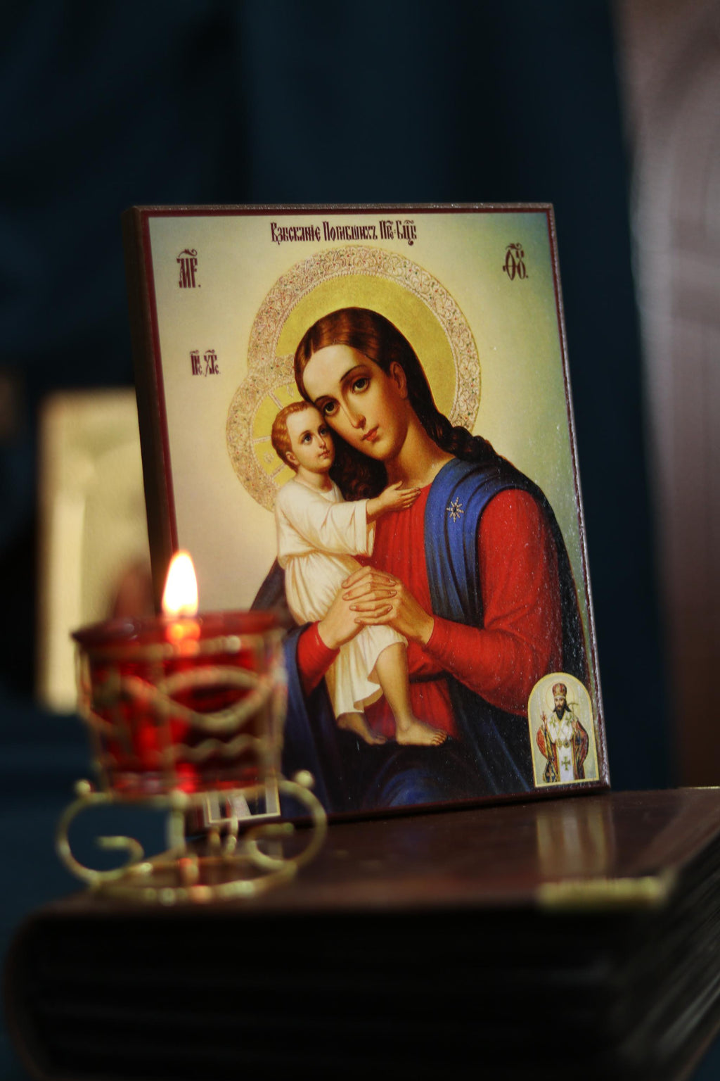 Virgin Mary Helper of Sinners Icon, – Orthodox Decor, Wooden Christian Wall Art