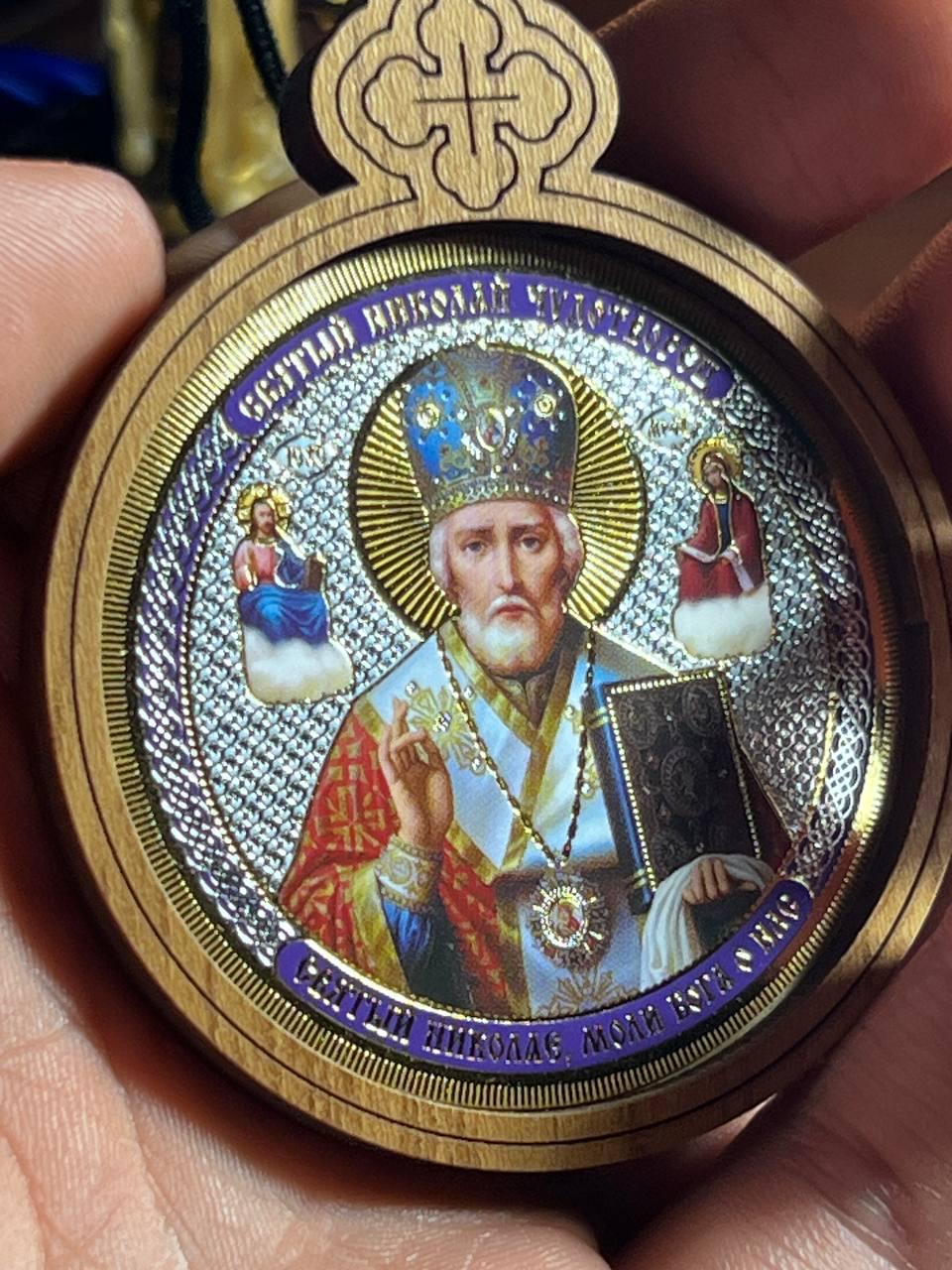 Car Pendant "St. Nicolas" – Greek Style,  Orthodox icon, Orthodox christian, Christianity art, Religious car decor