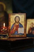 Jesus Christ Pantocrator Icon Wooden Icon Orthodox Icon Art