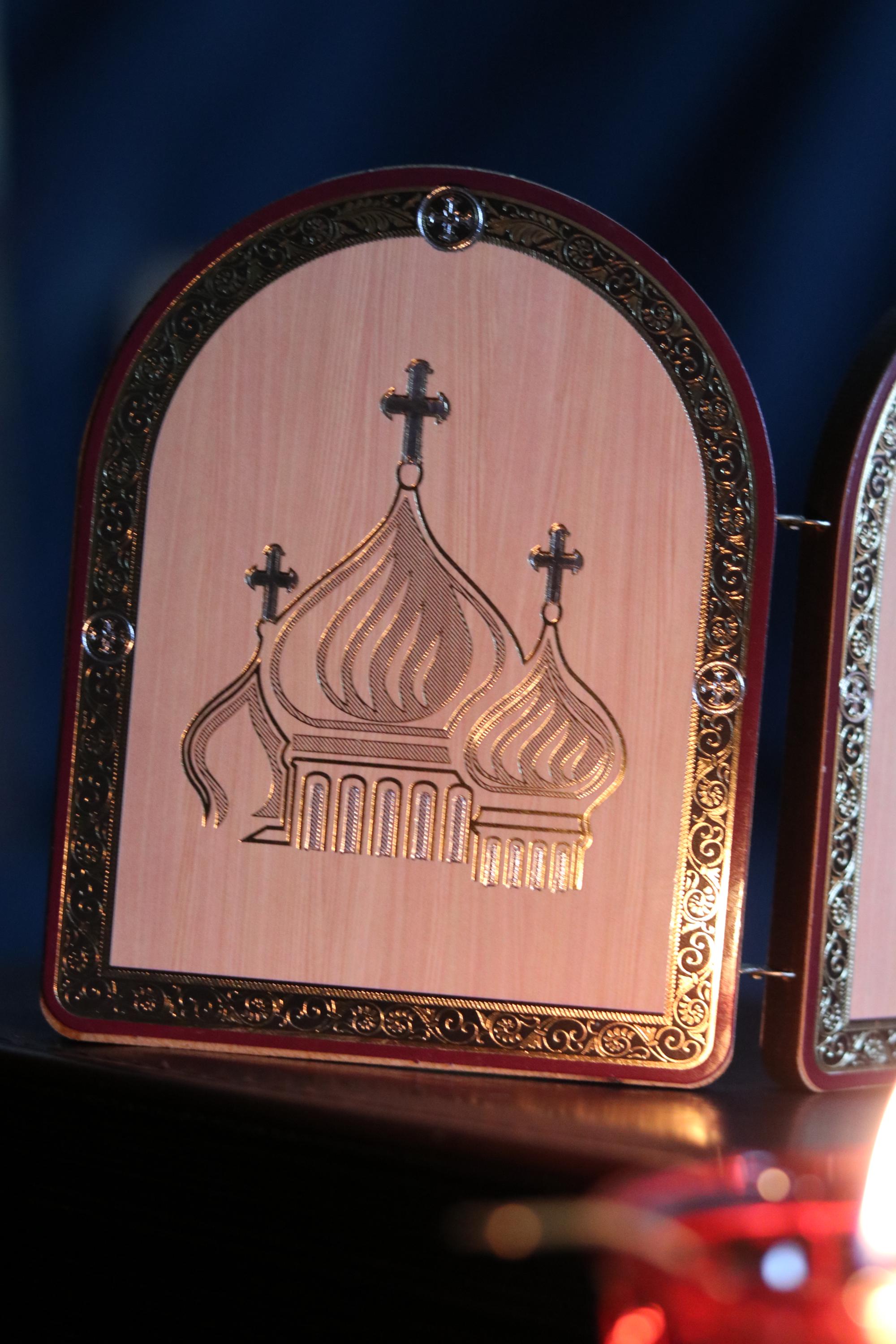 Wooden Folding Icon 4.3in, Orthodox Diptych, Virgin Mary Icon, Jesus Christ Icon, Christian Gift, Prayer Corner Decor
