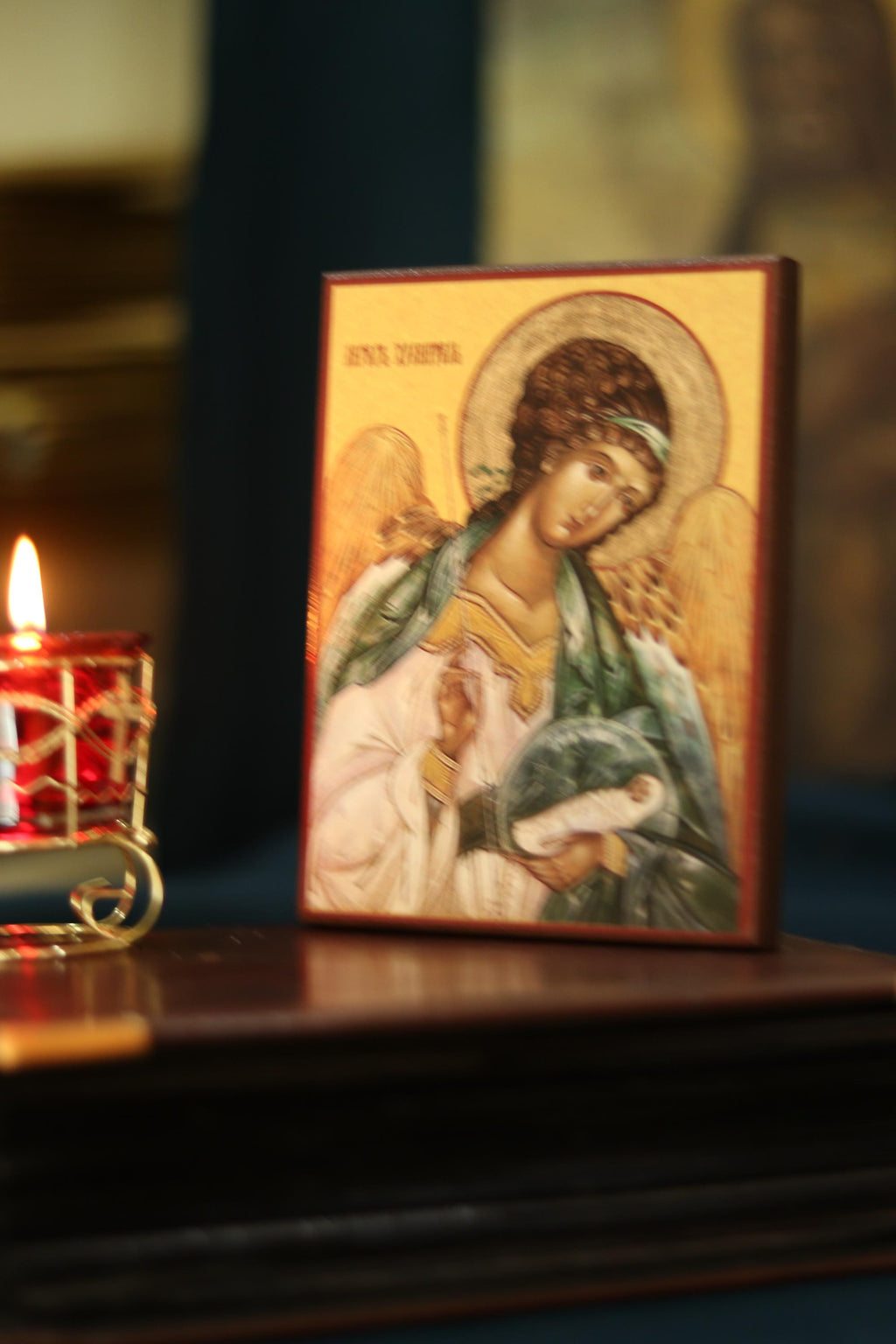 Wooden Icon Orthodox Icon , Guardian Angel Icon, Christian Icon