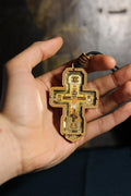 Wooden cross. Orthodox cross. Wooden car orthodox cross. Crucifix. Wood cross. Wooden car cross. Christian cross. Religious car decor
