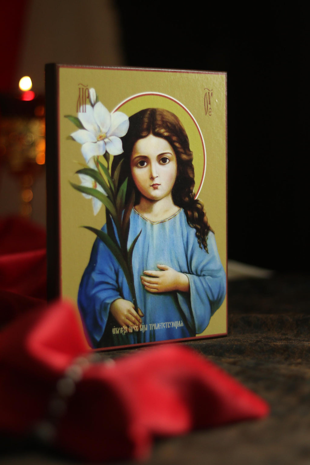 Three-Year-Old Theotokos Icon, Wooden Icon Orthodox Icon