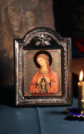 Icon of the Virgin Mary, God's mother, "Helper in Childbirth" icon, Orthodox icon, Orthodox christian, Christianity art, Icon 14x19 cm
