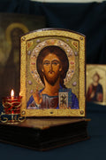 Jesus Christ Pantocrator Icon 7.9x5.9 in Orthodox Christian Wall Plaque