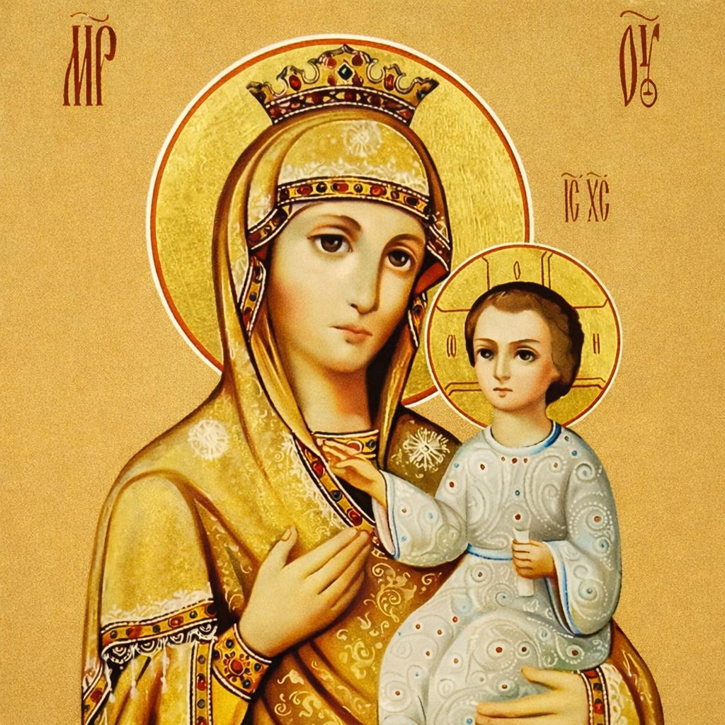 Orthodox Wooden Icon of the Mother of God Zbavytelka, Virgin Mary