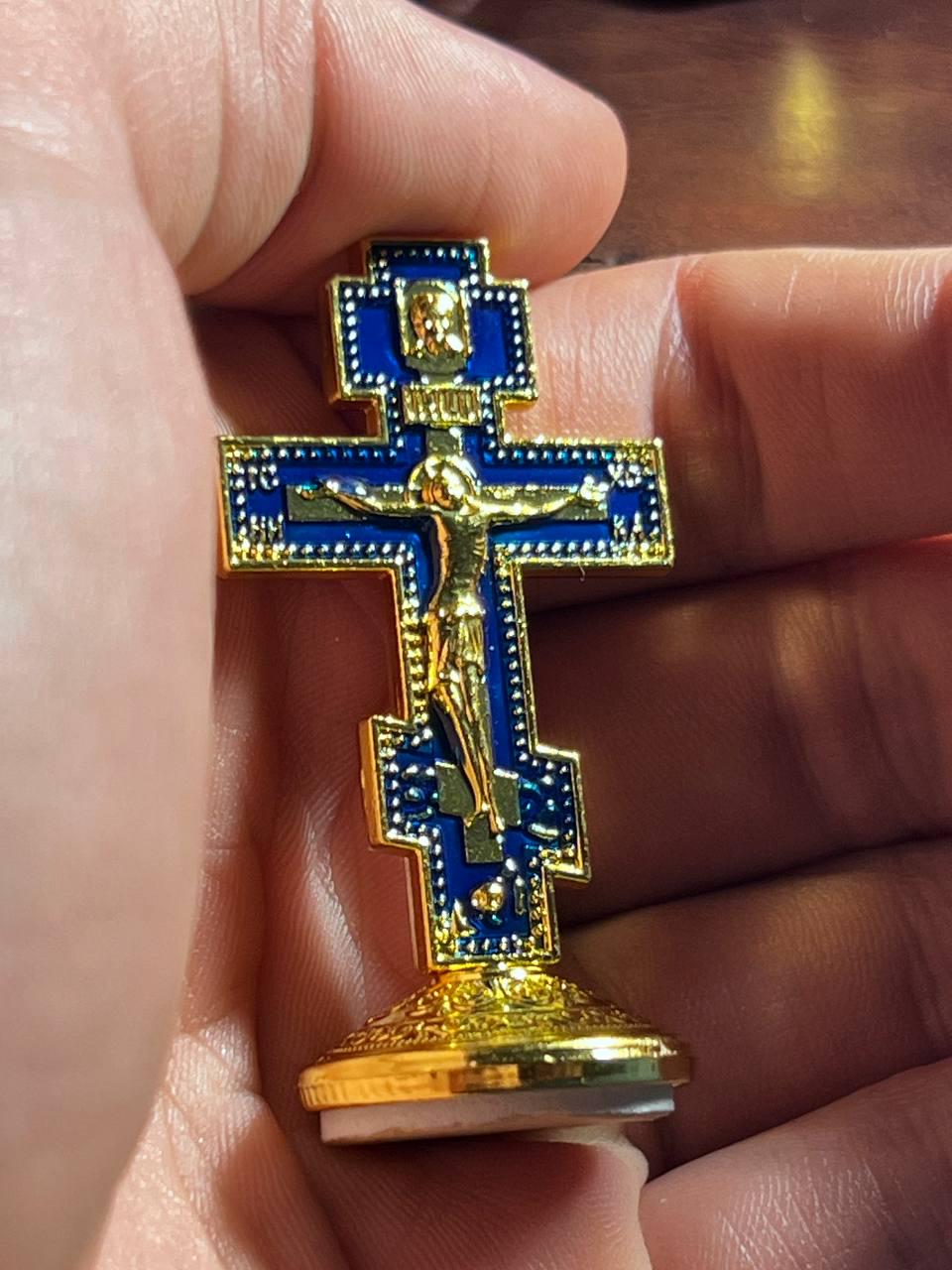 Metal cross. Orthodox cross. Matal car orthodox cross. Crucifix. Matalcross. Maetal car cross. Christian cross. Religious car decor