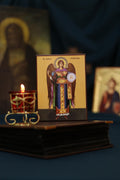 Archangel Michael Wooden Icon Orthodox Religious Plaque