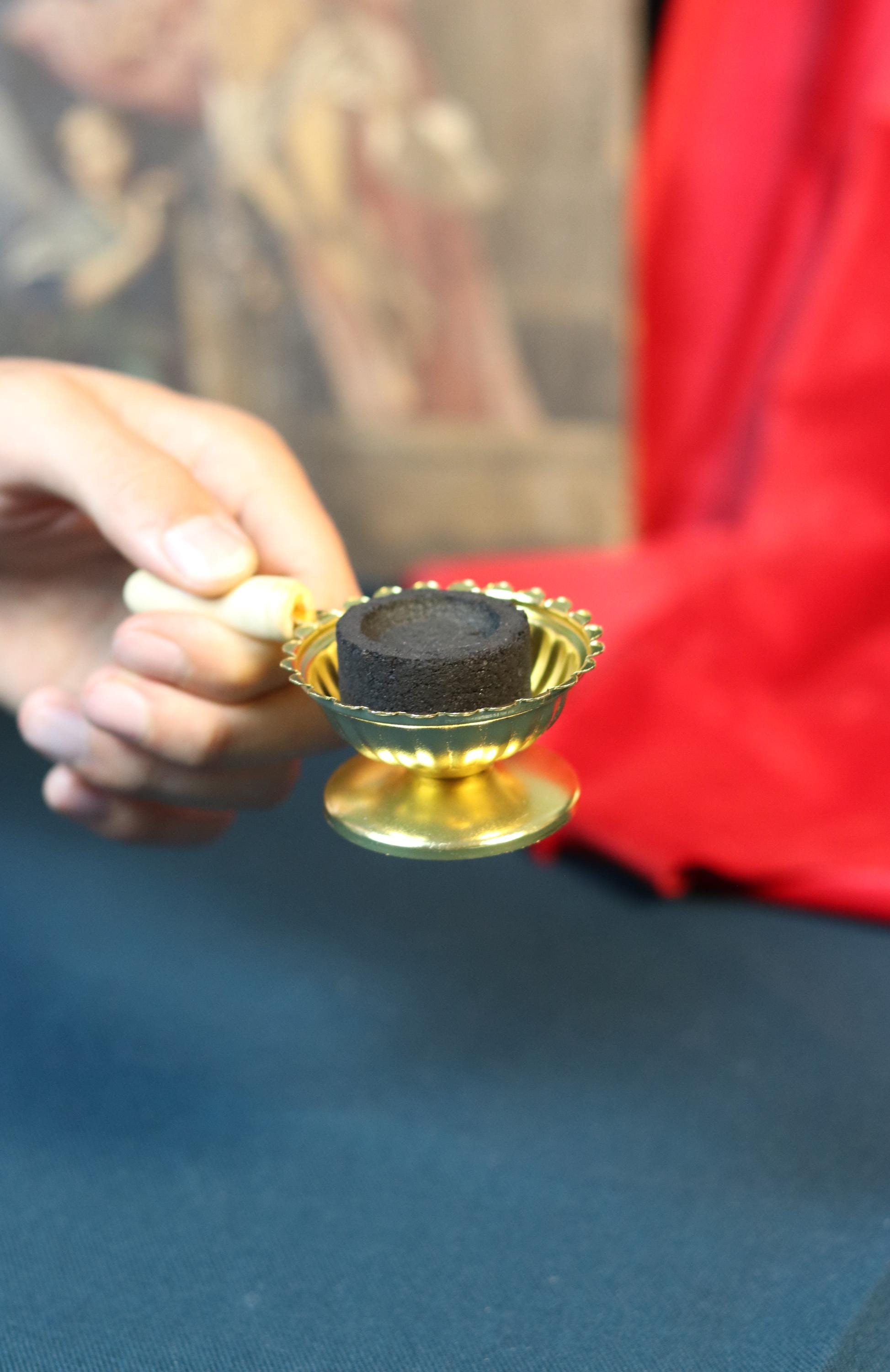 Orthodox Prayer Set – Metal Censer, 60g Monastery Incense, Charcoal Tablets, Incense holder, Incense burner, Incense sticks, Orthodox prayer