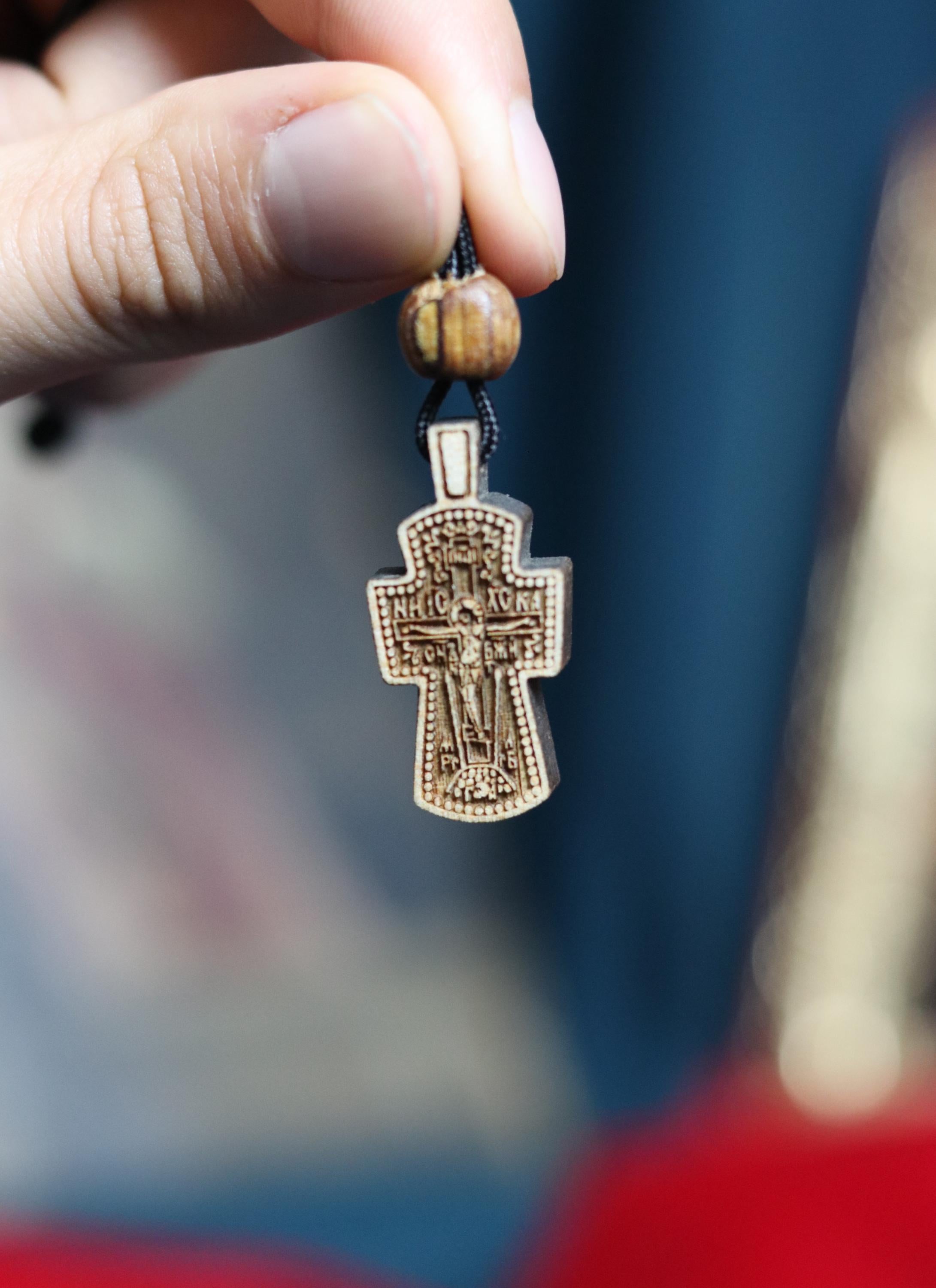 Wooden Orthodox cross, Wooden cross, Orthodox pendant, Christian cross, Jesus crucifix, Wlessed cross, Orthodox necklace, Eastern Orthodox
