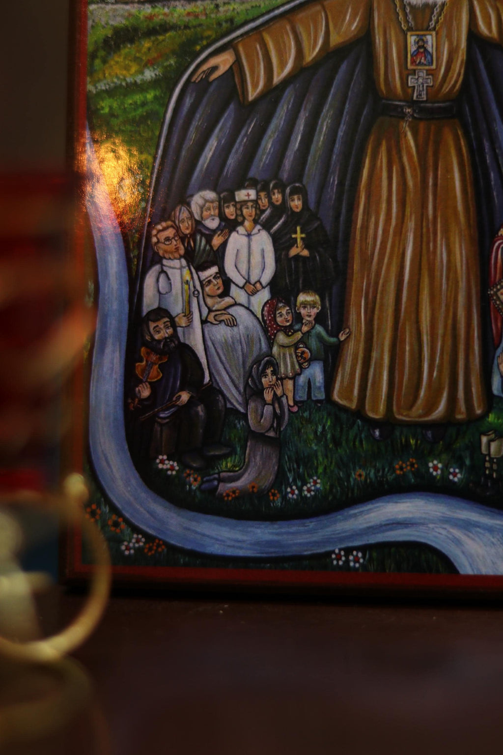 Saint Gabriel Urgebadze Icon Orthodox, Wooden Icon