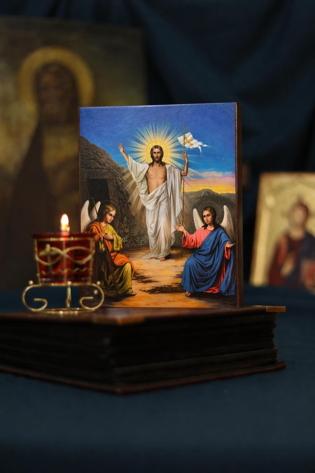 Resurrection of Christ Wooden Icon Orthodox 6.3x4.7 in