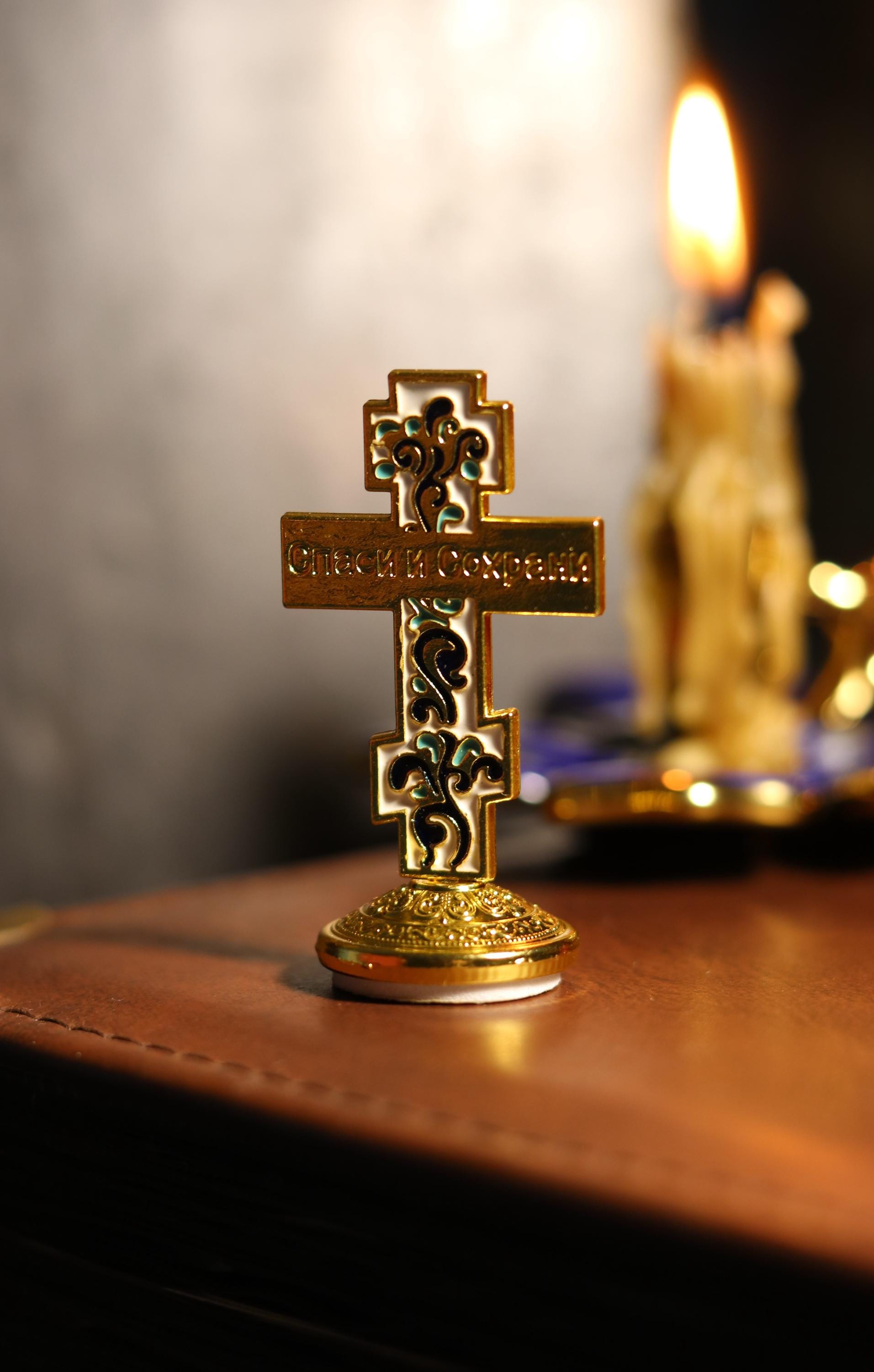 Metal cross. Orthodox cross. Matal car orthodox cross. Crucifix. Matalcross. Maetal car cross. Christian cross. Religious car decor